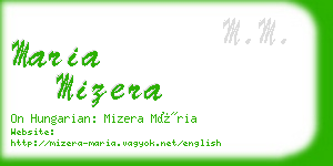 maria mizera business card